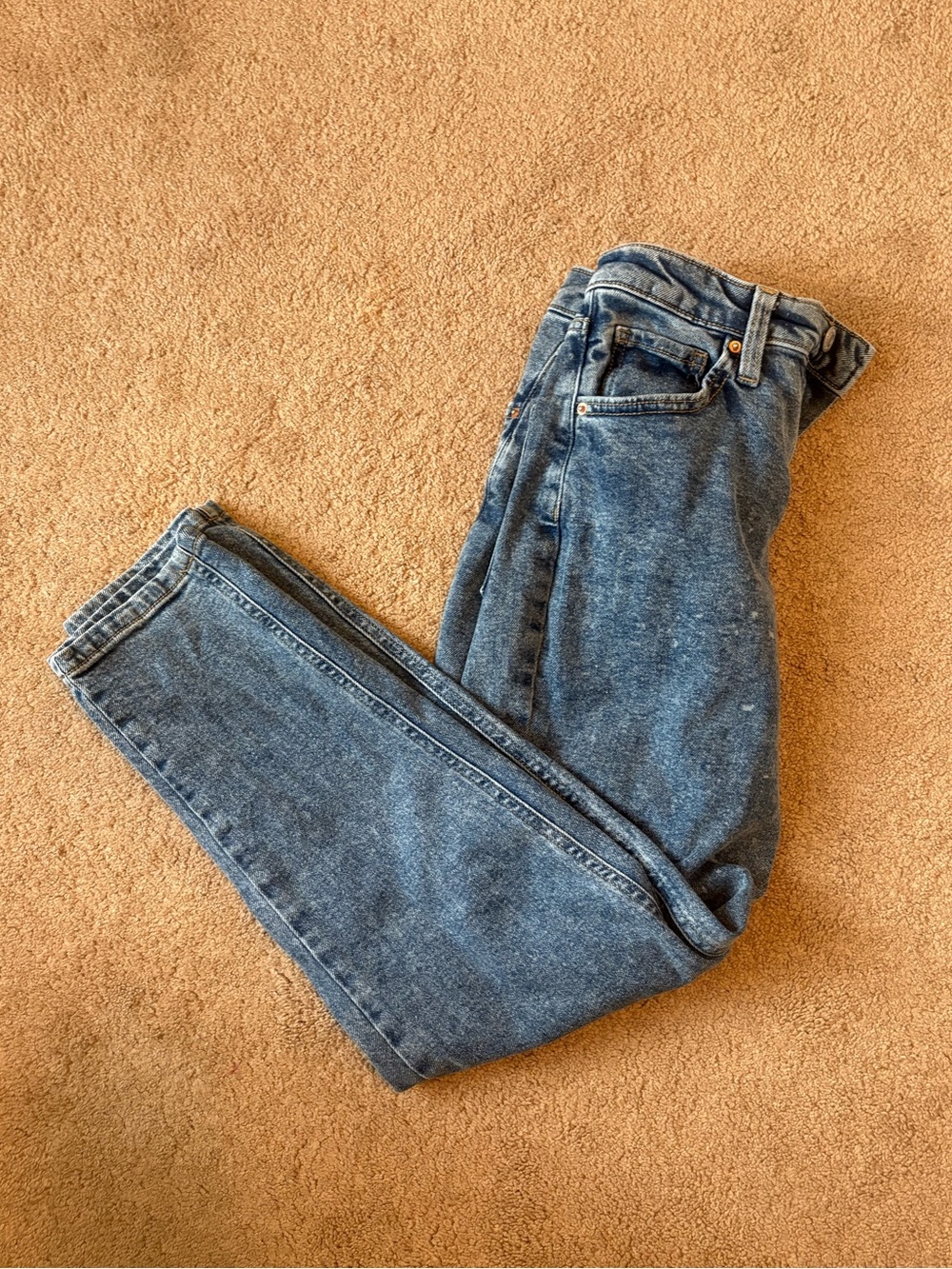 Classic High-Waist Blue Denim Jeans